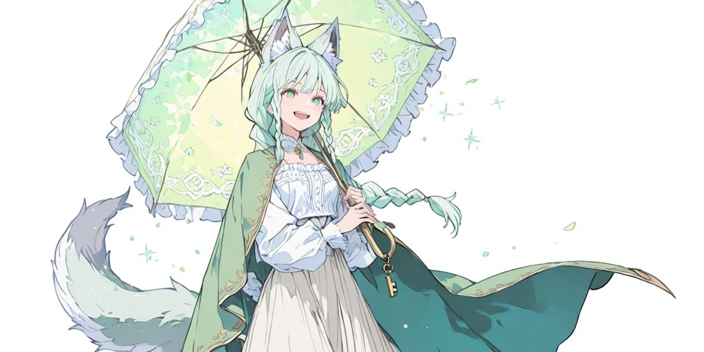 白い人狼娘ちゃん