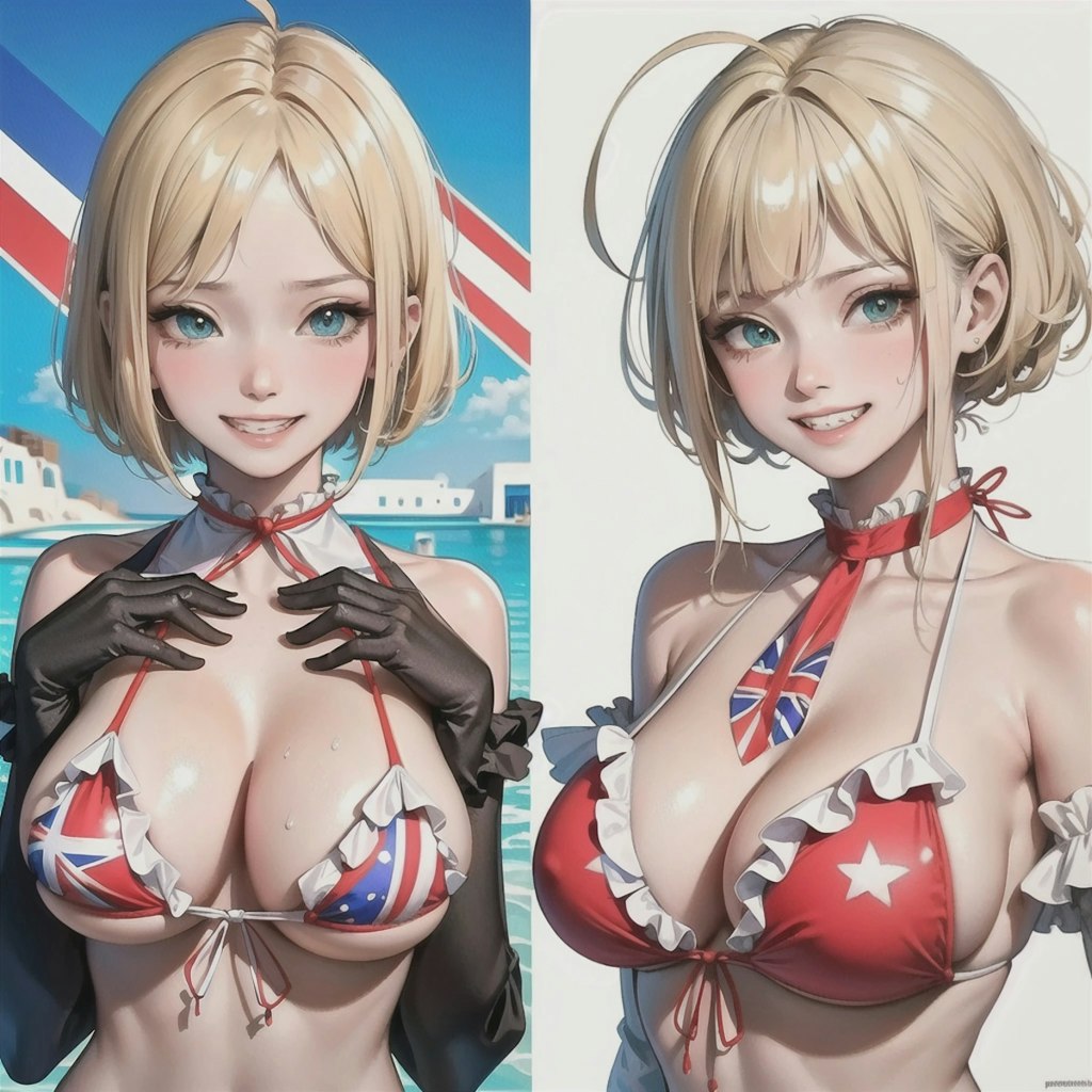 メイド＋ビキニ＋イギリス国旗（CamelliaMIx_2.5D_V2 バージョン）