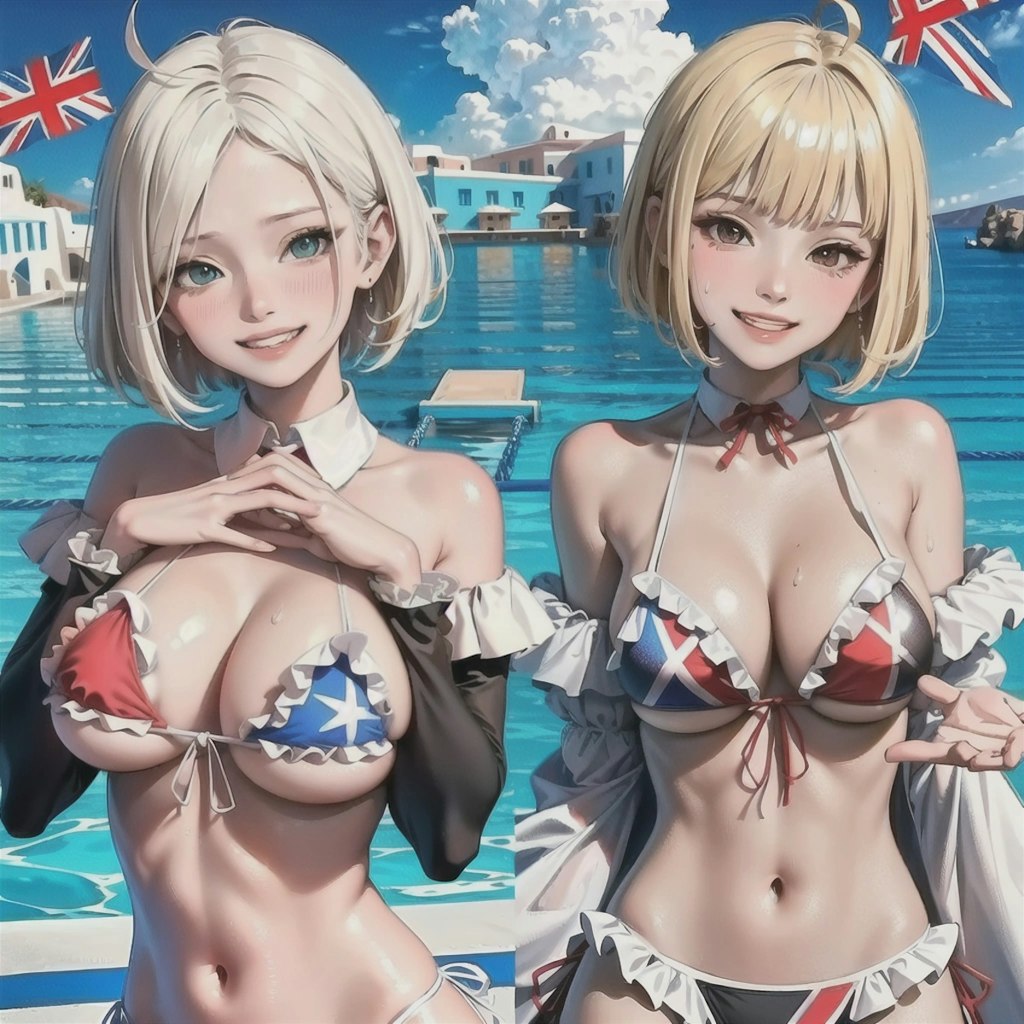 メイド＋ビキニ＋イギリス国旗（CamelliaMIx_2.5D_V2 バージョン）