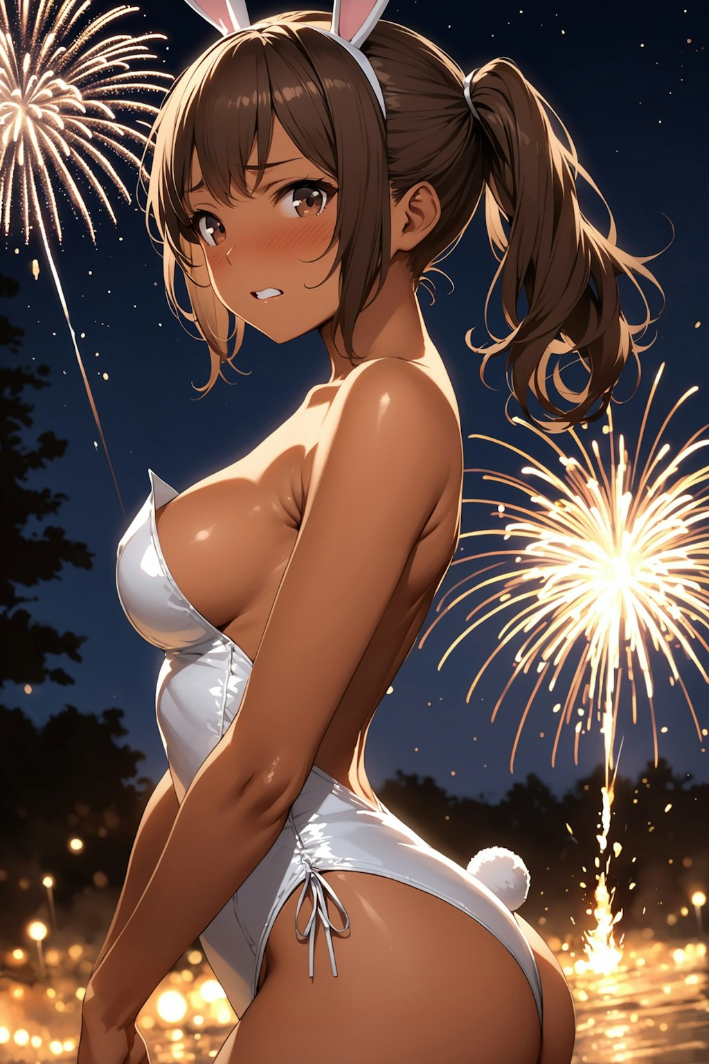 恥ずかしがり屋のバニーさんと花火大会 Y619