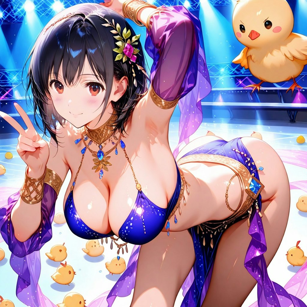 巨乳ダンサーさん、ヒヨココラボライブダンス！