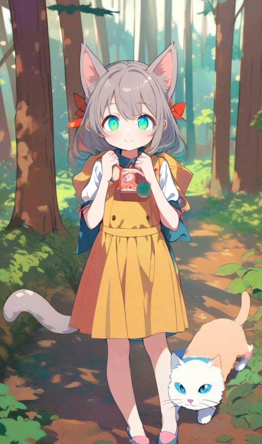 猫耳の小さな女の子