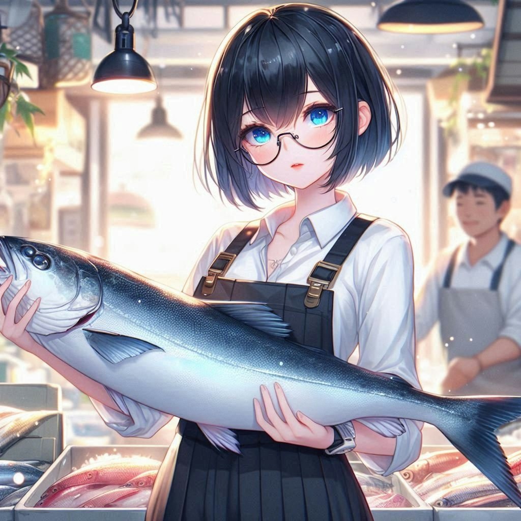 魚市場のおねいさん(*´ω｀*)
