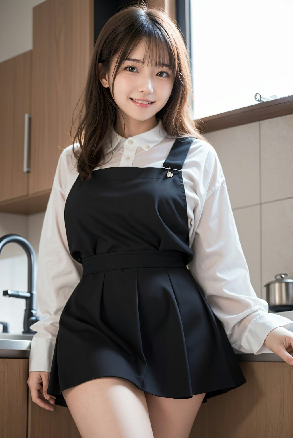 エプロン姿の女性