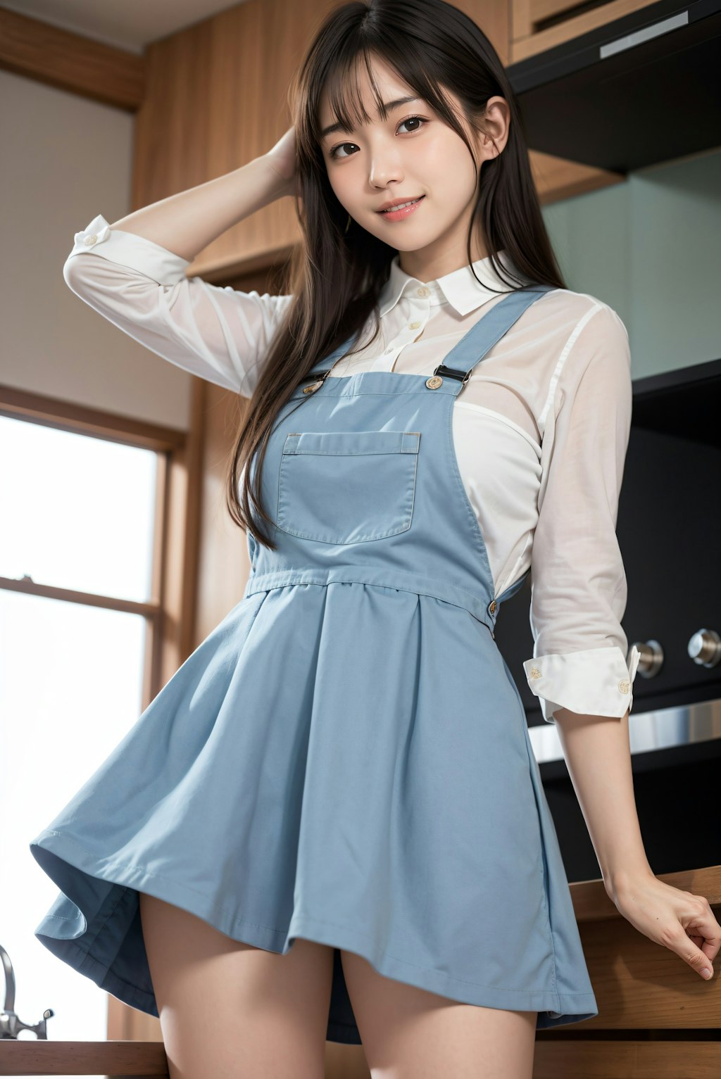 エプロン姿の女性