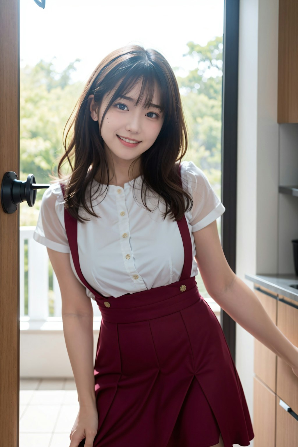 エプロン姿の女性