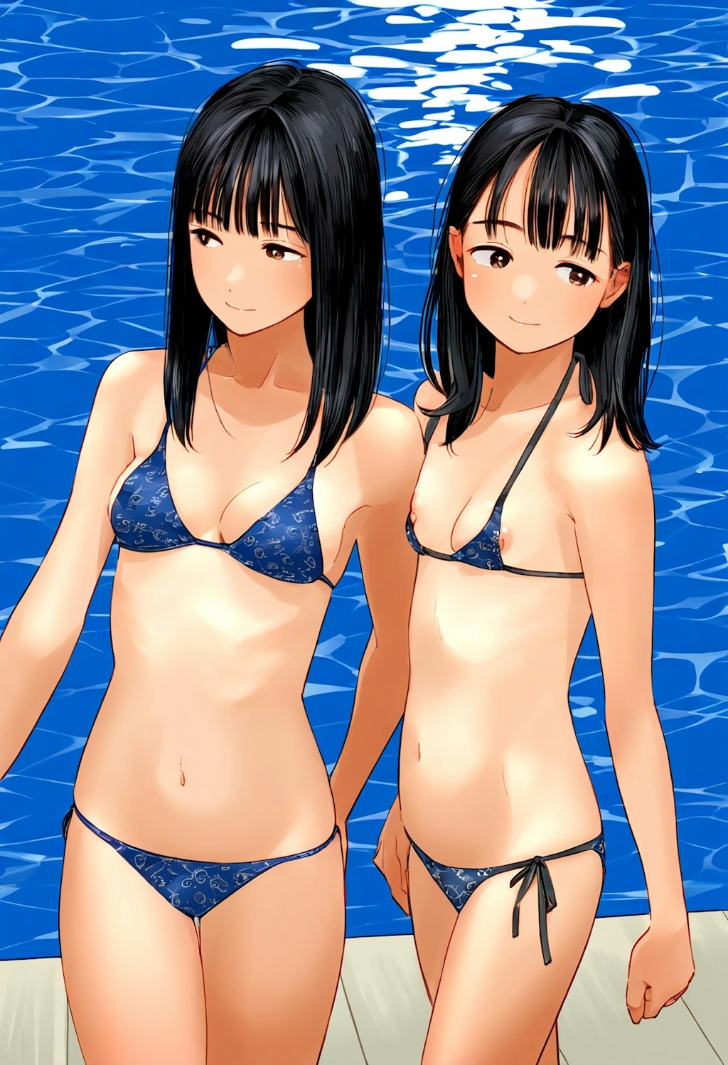 ビキニデビュー　着慣れないのでポロりもあるよ