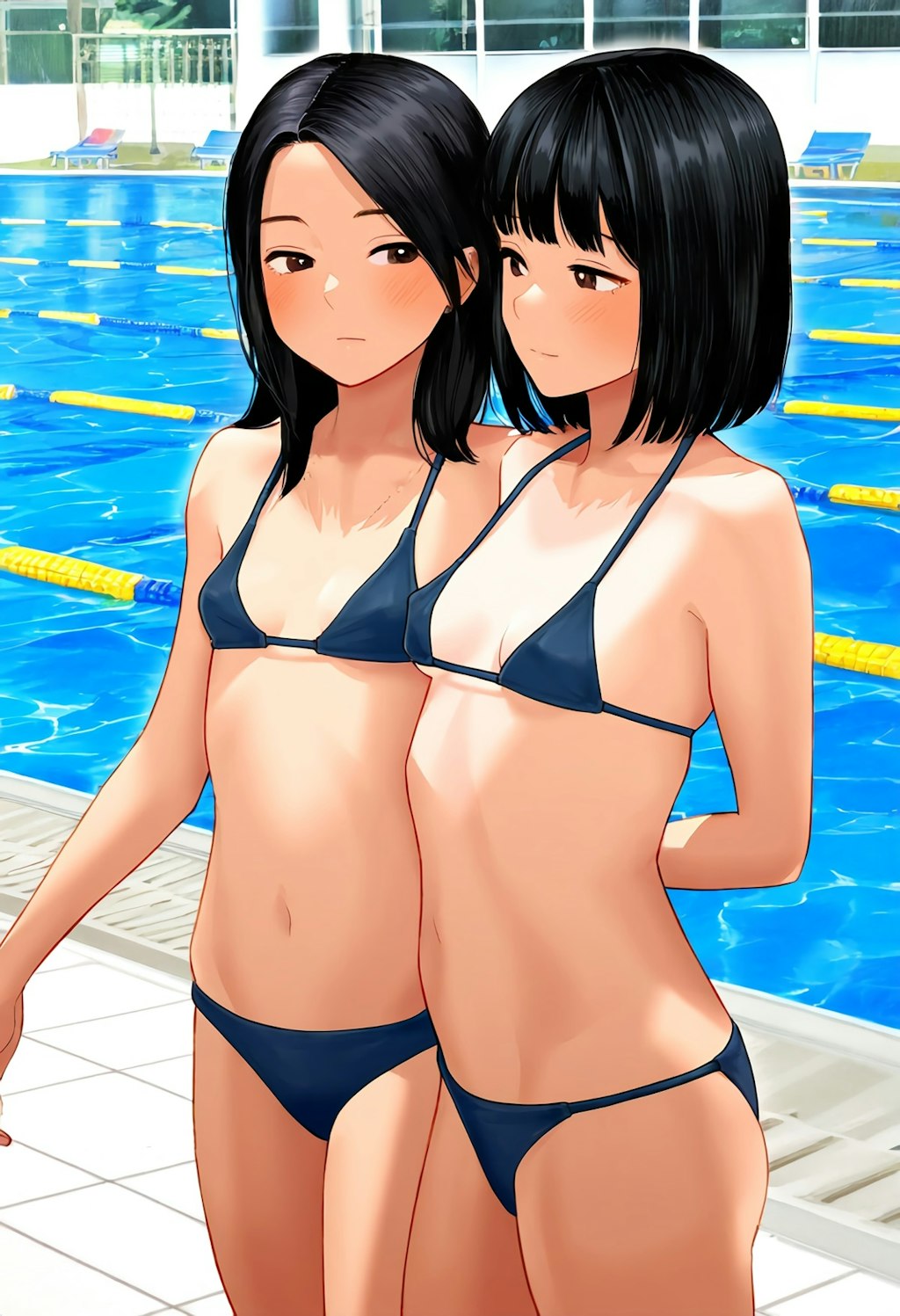 ビキニデビュー　着慣れないのでポロりもあるよ