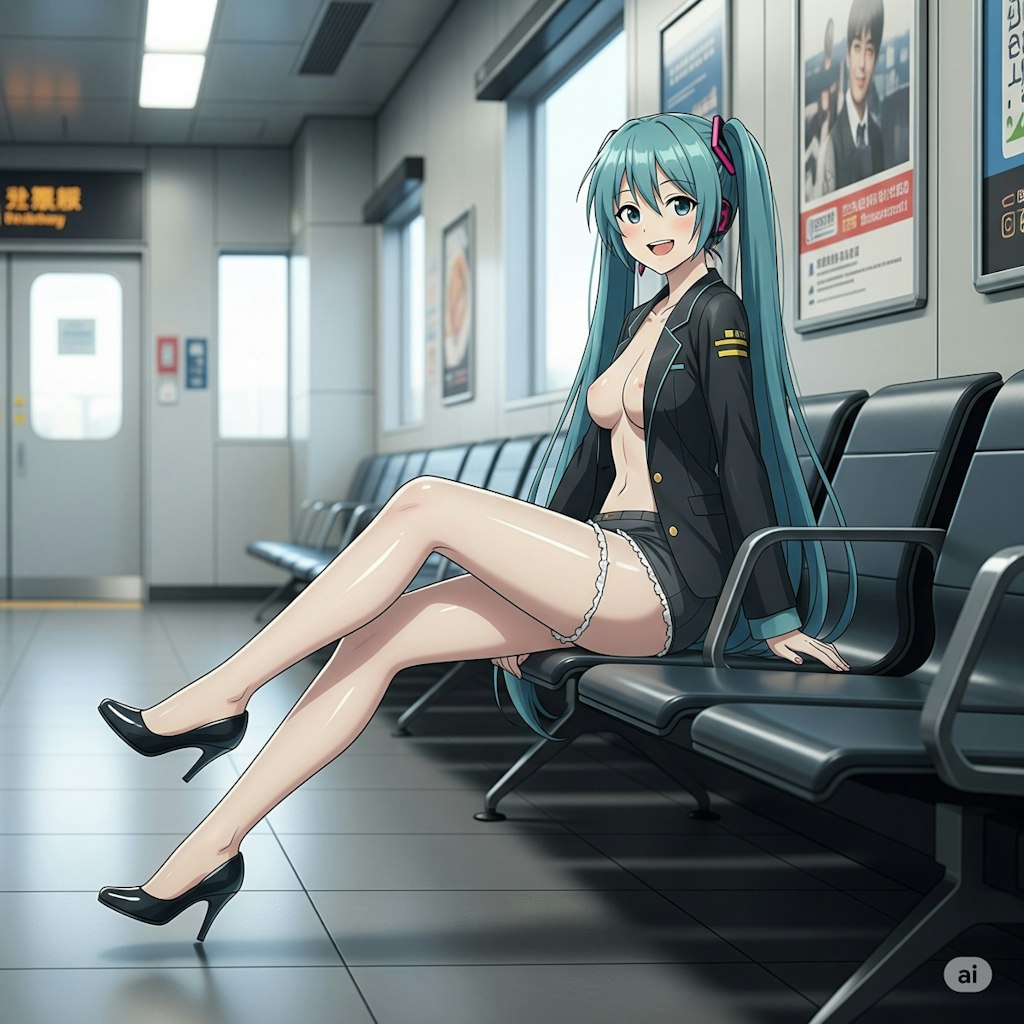 寂れた駅で