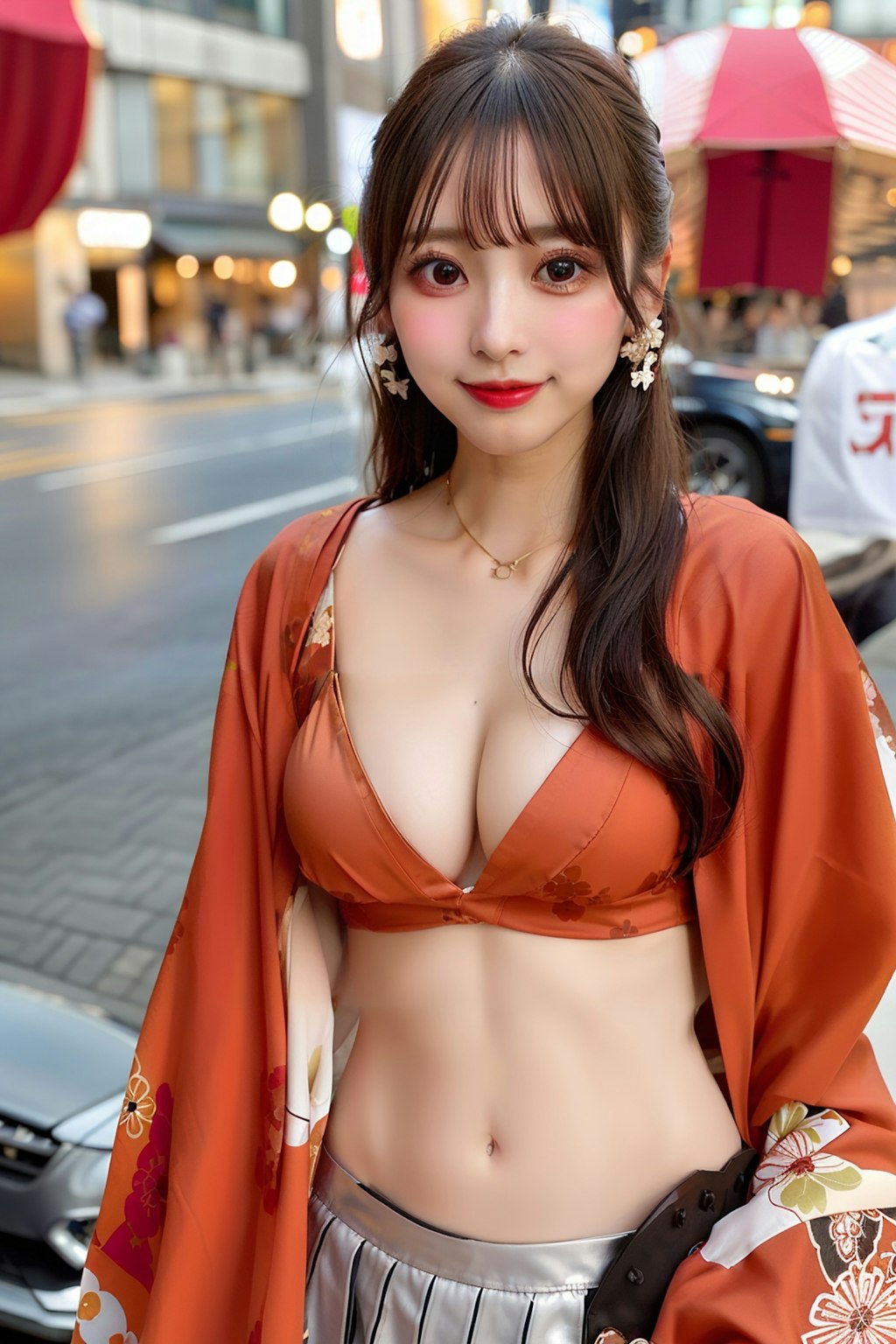 着物ビキニのAI美女です