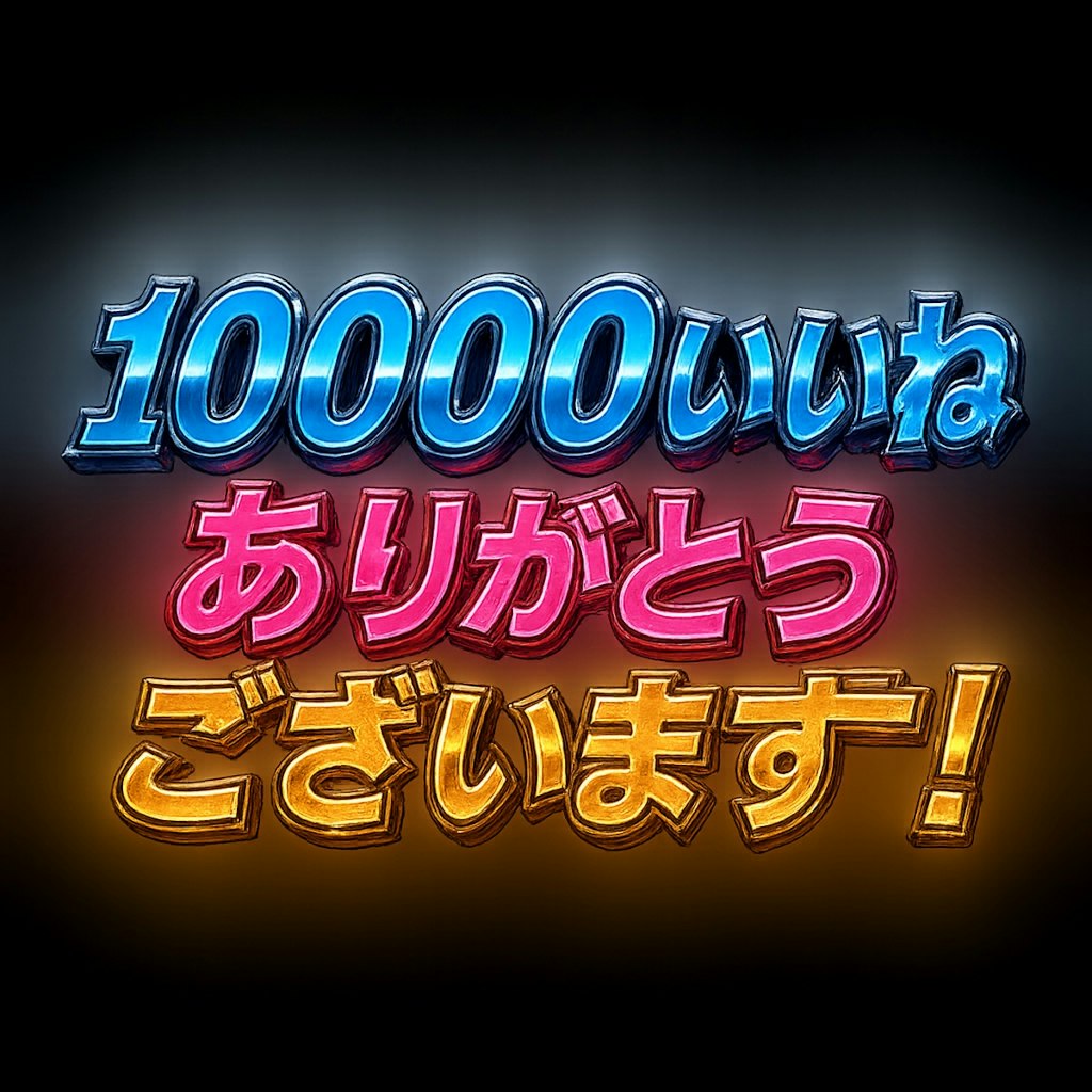 1万いいねありがとうございます！