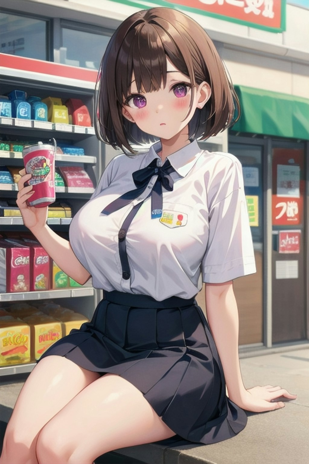 巨乳カフェ店員