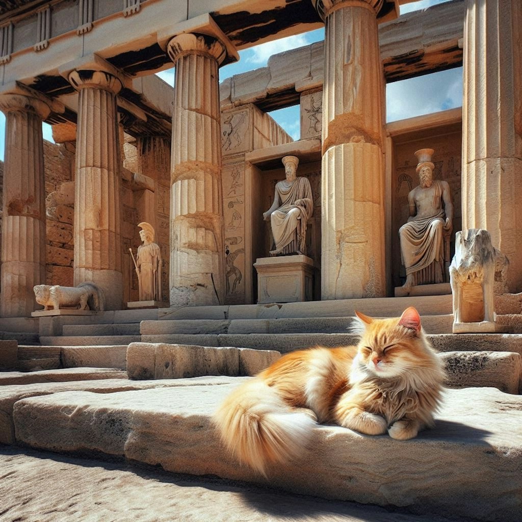 古代ギリシャに住む猫