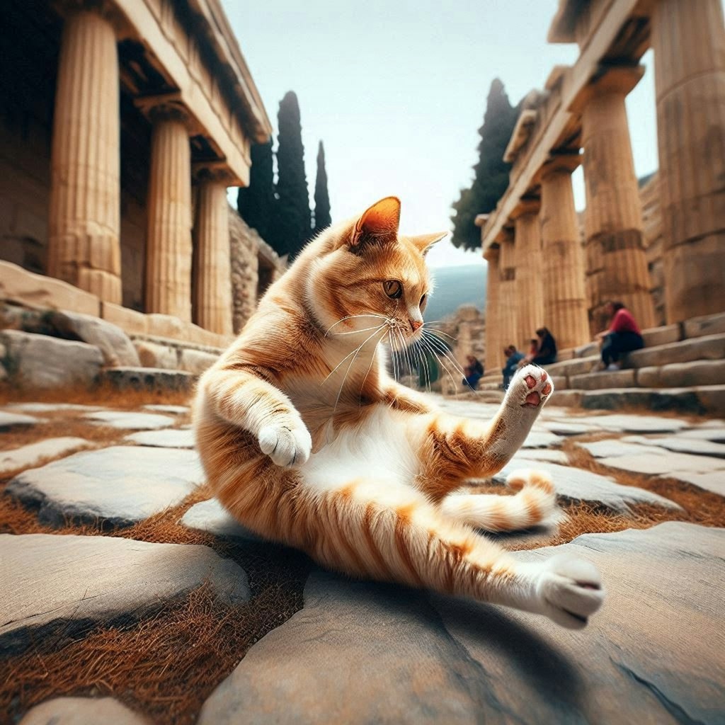 古代ギリシャに住む猫