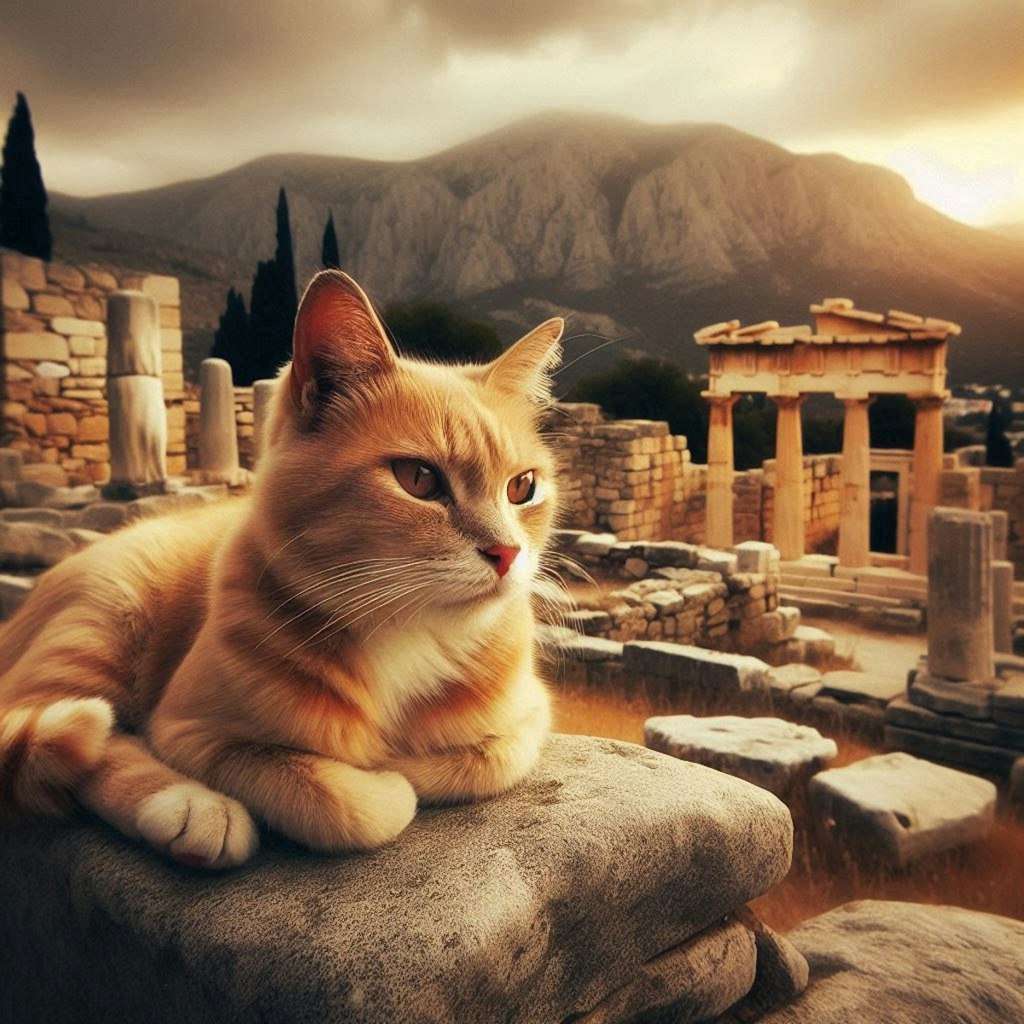 古代ギリシャに住む猫