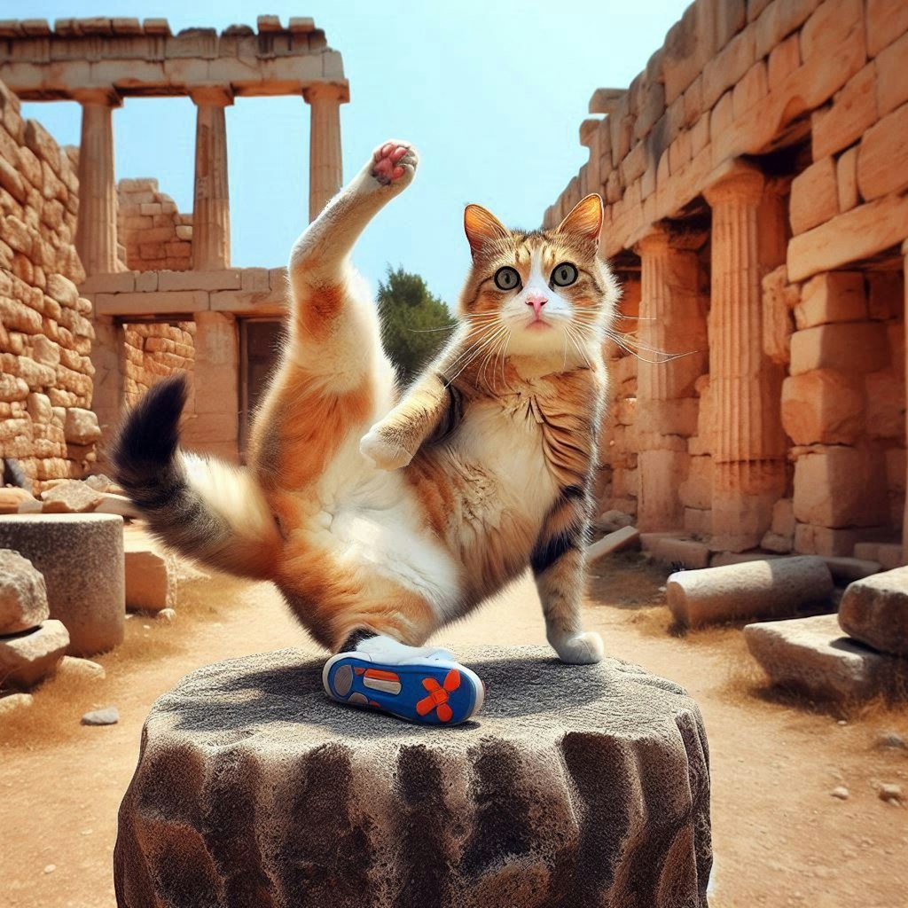 古代ギリシャに住む猫