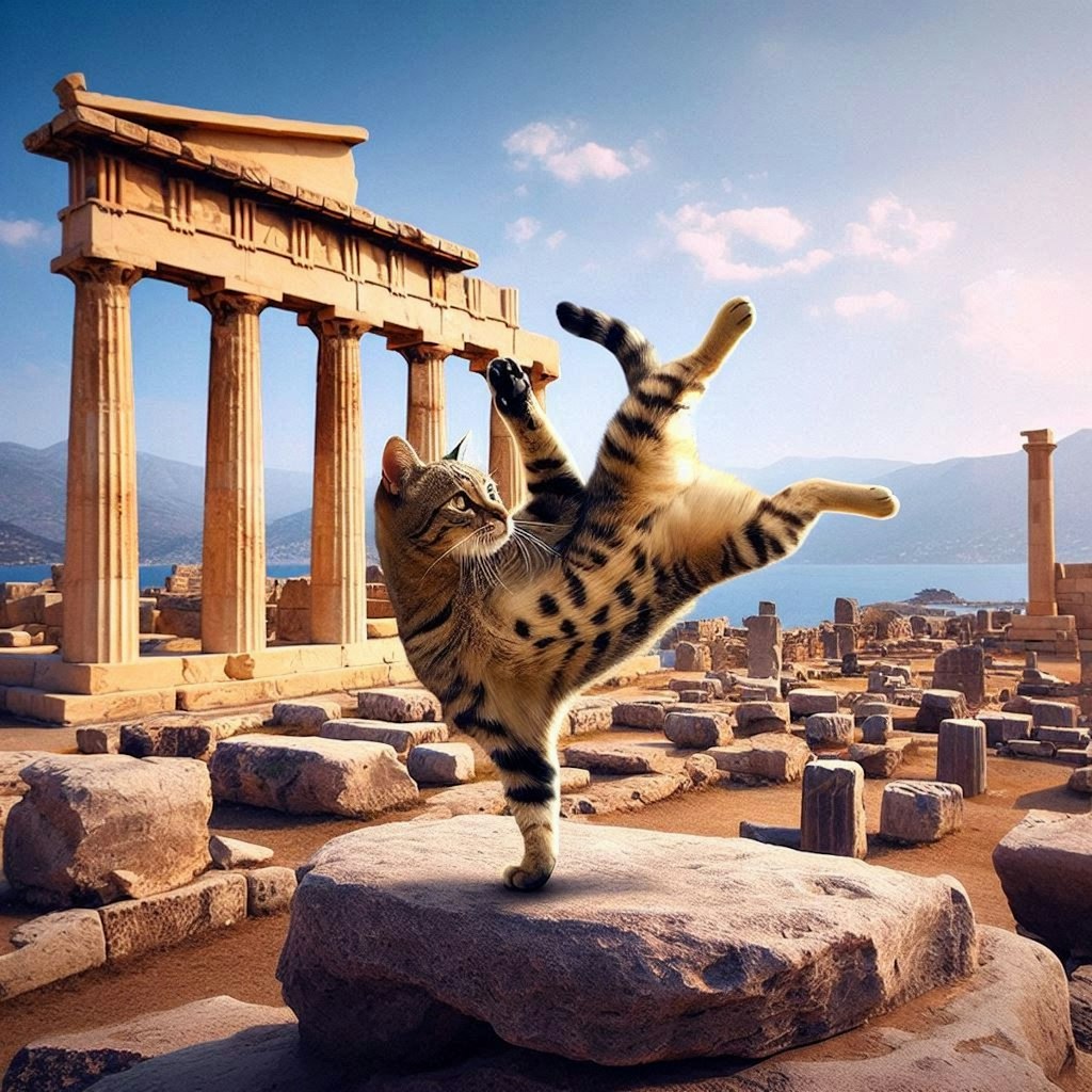 古代ギリシャに住む猫