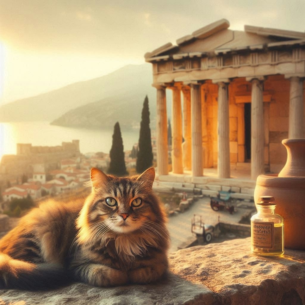 古代ギリシャに住む猫