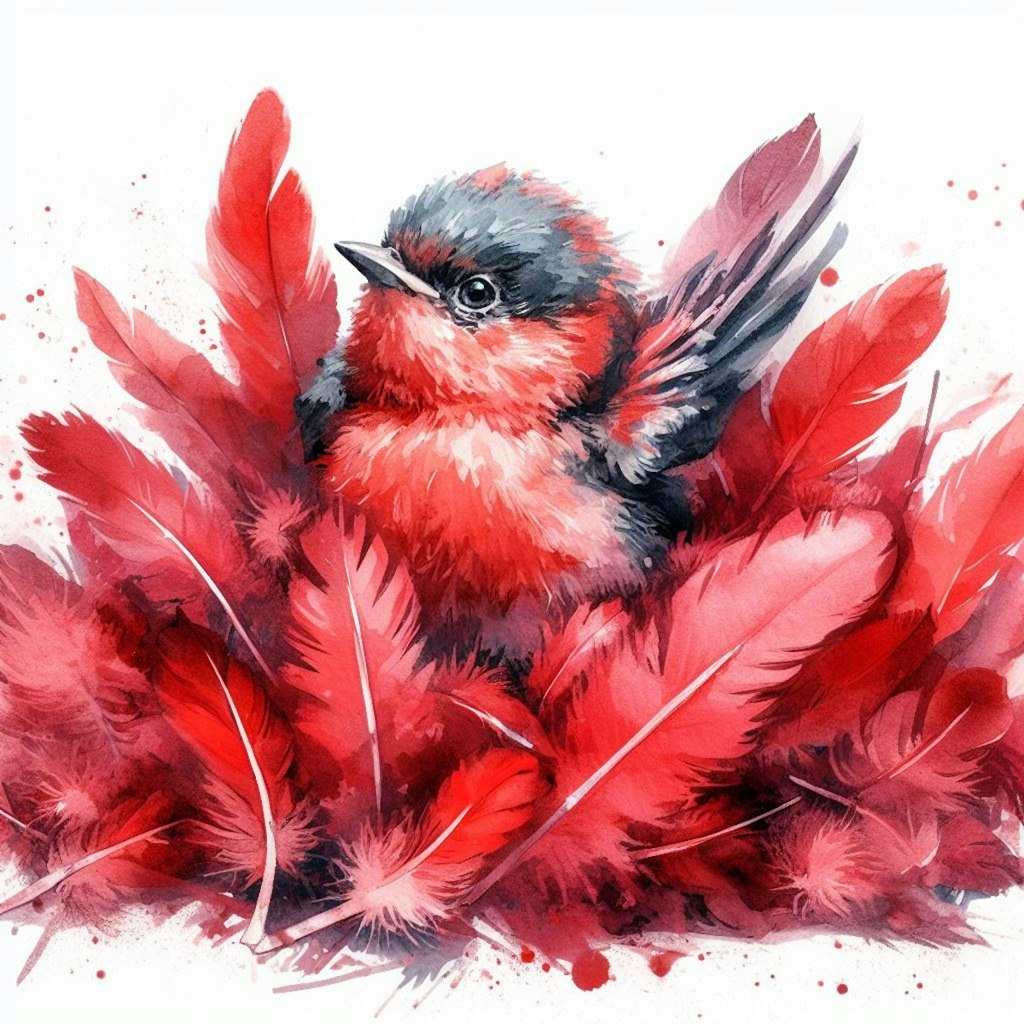 Red feathers