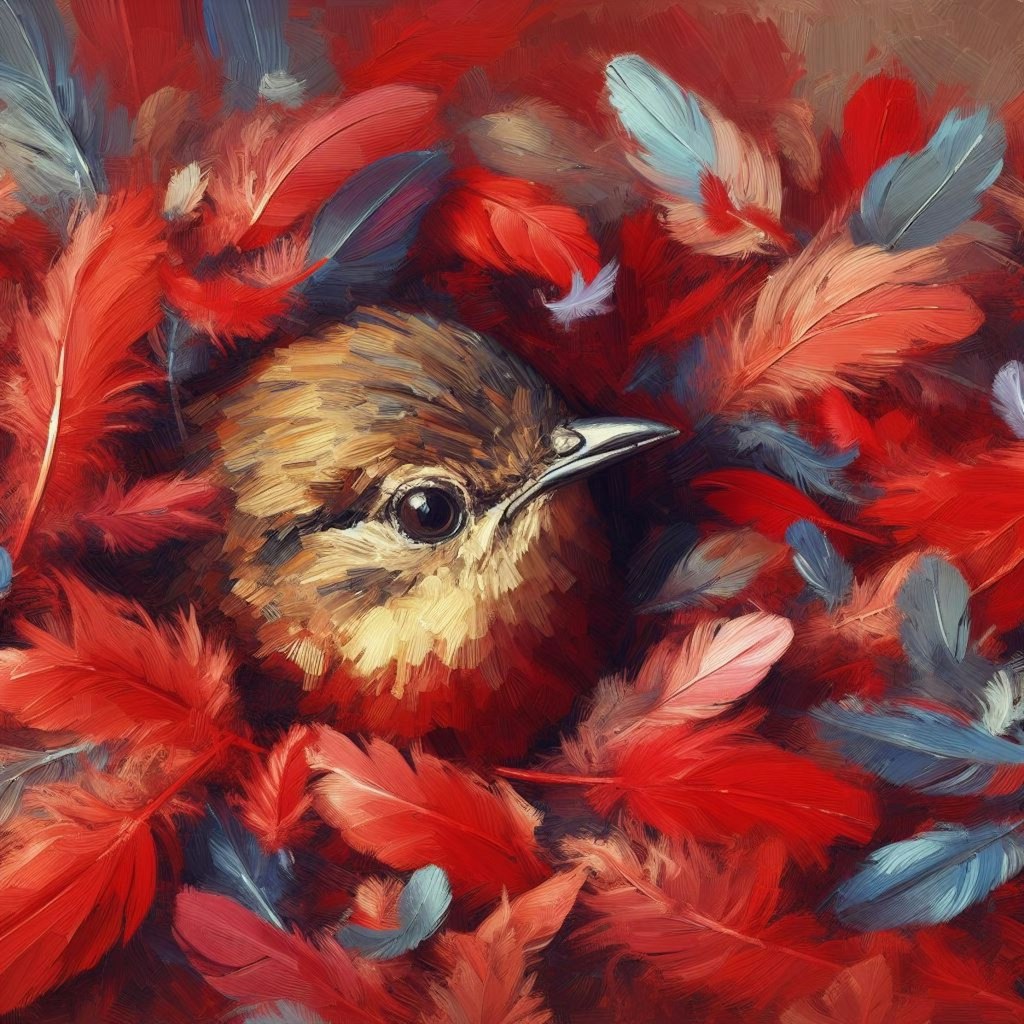 Red feathers