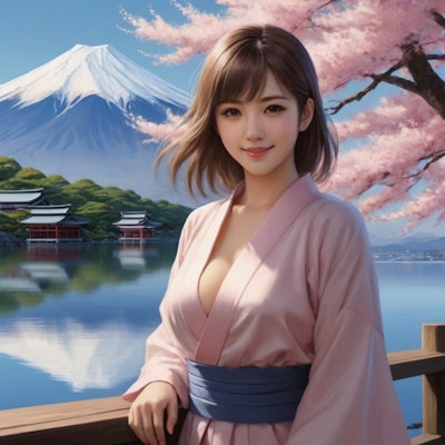 富士と桜と巫女さんと59　20240325