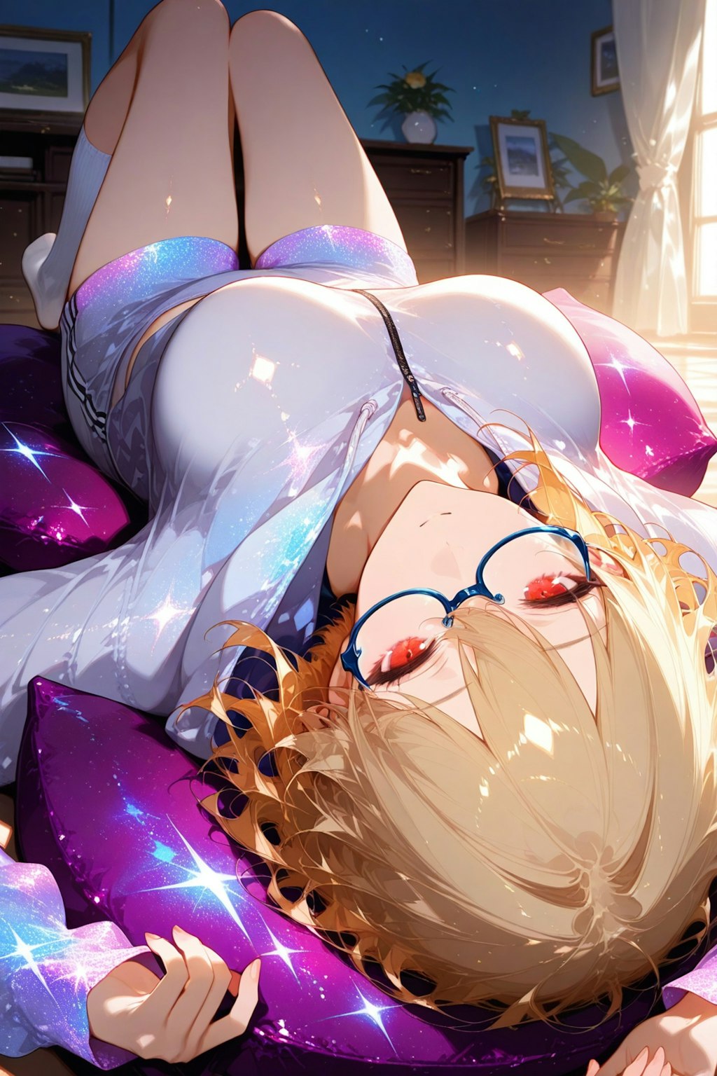 だらごろりな金髪ちゃん