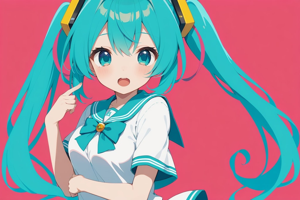 初音ミクに学生服着てもらった