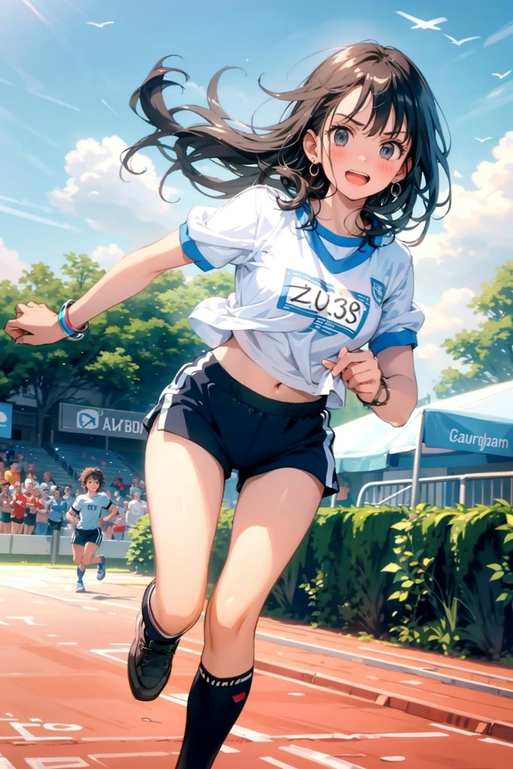 アンカーの女の子