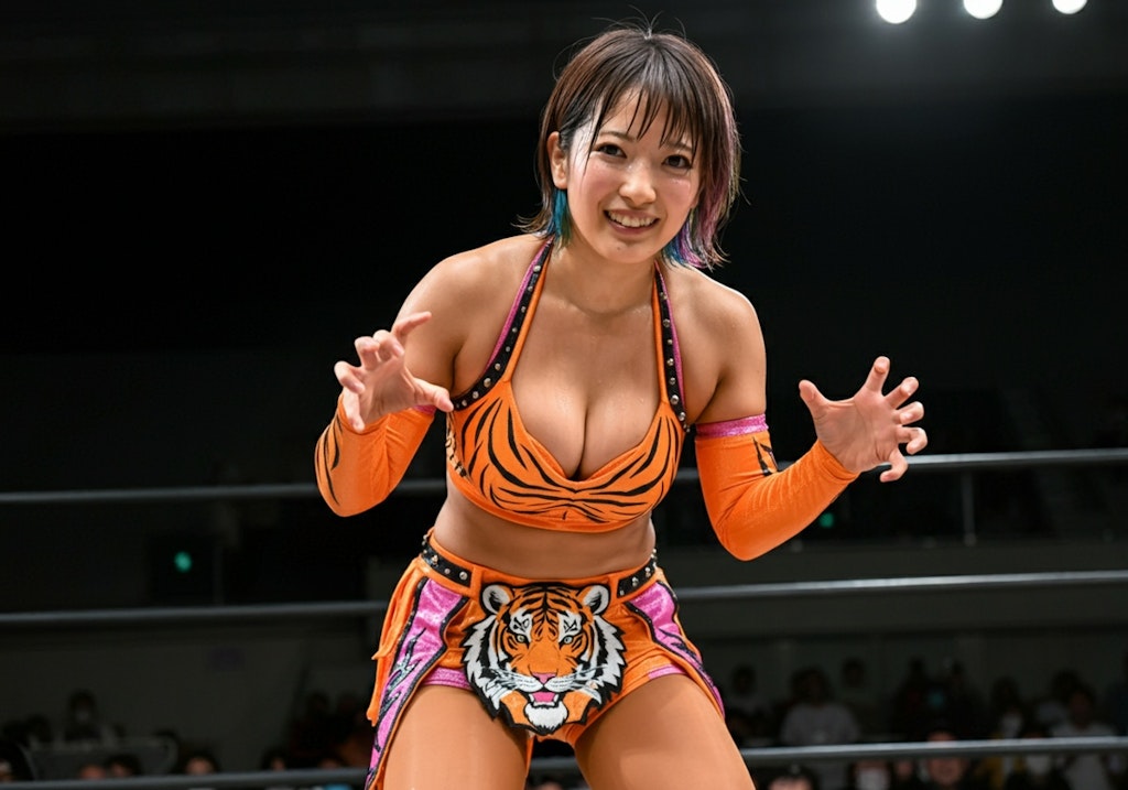 女子プロレスラー、がおー