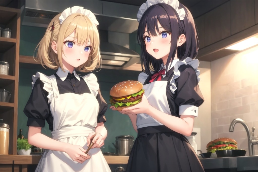 ハンバーガー作り