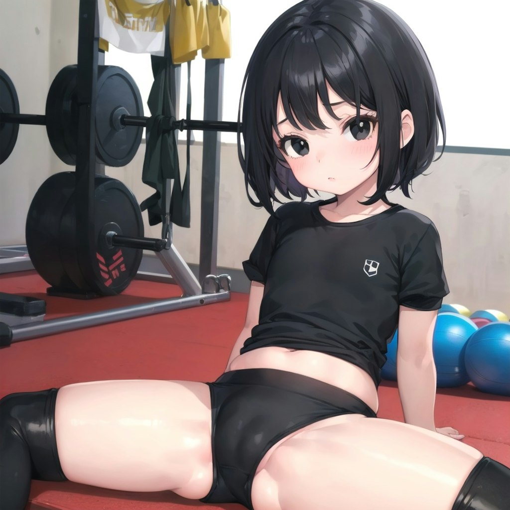 スポーツジムとだらける女の子ｗ