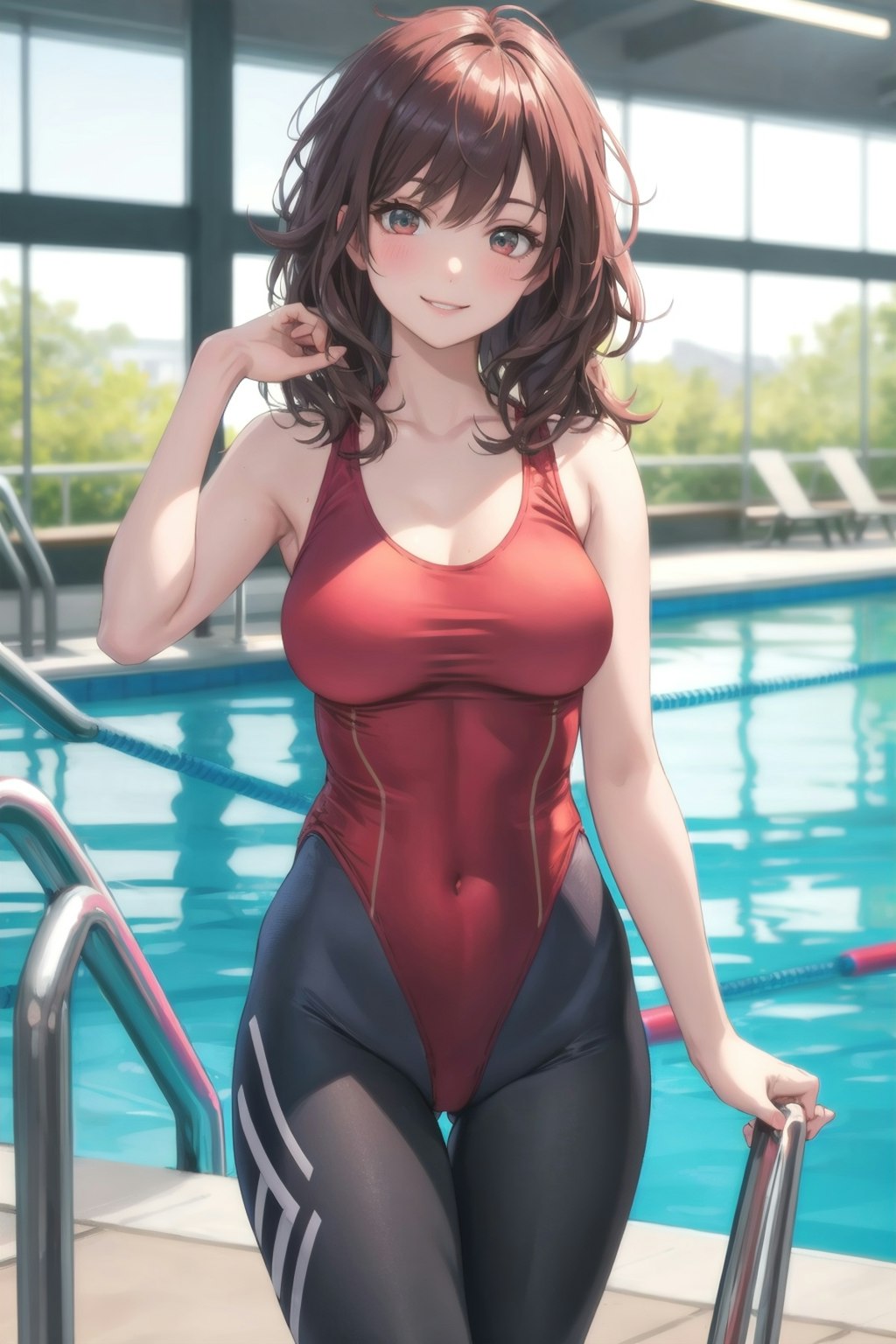 Red swimsuit