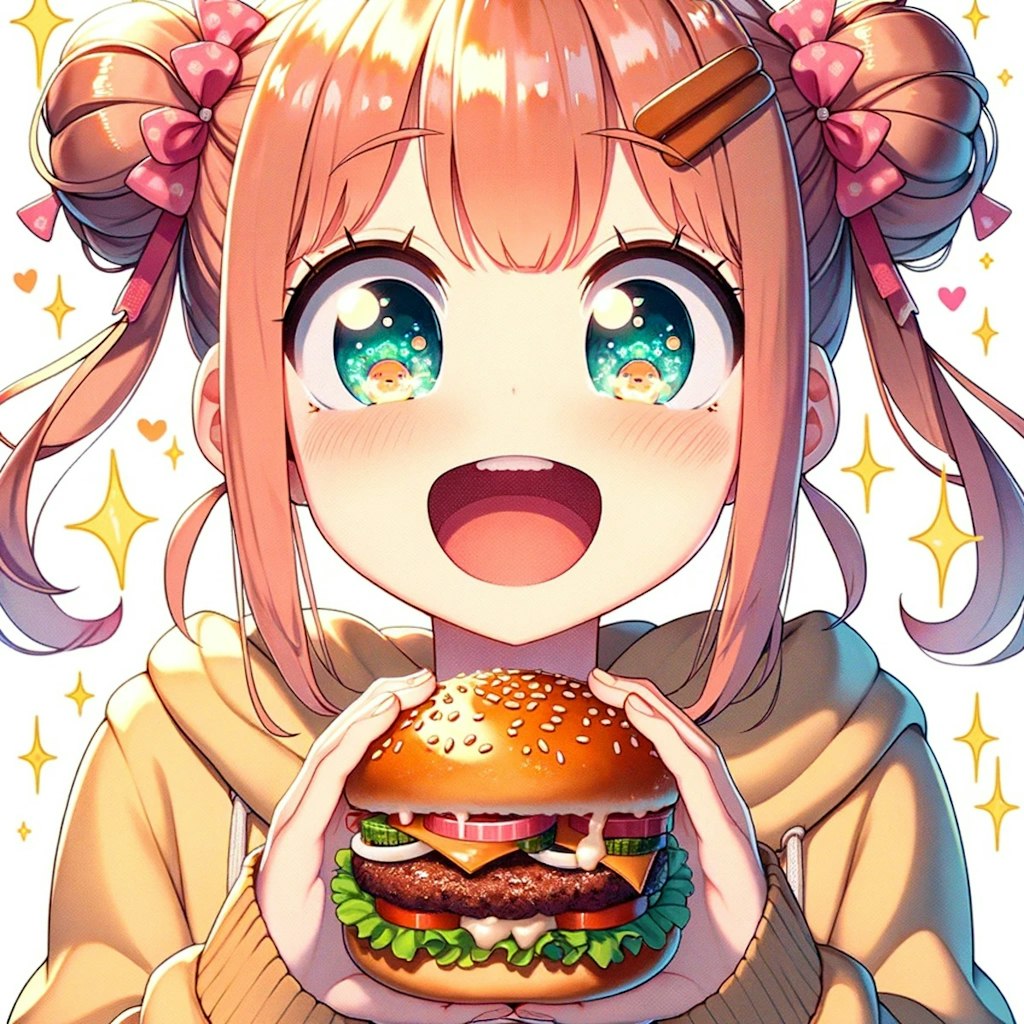 ハンバーガーって最高ですっ！