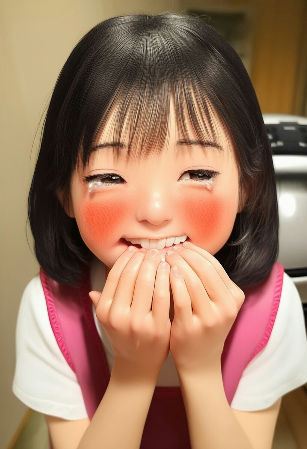 涙が出るほど恥ずかしがってる子