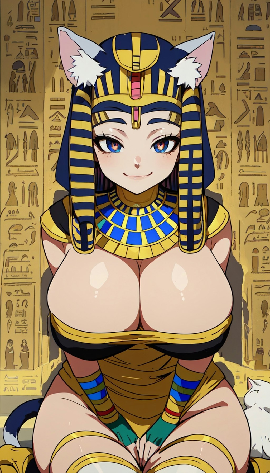 アニメ風 　エジプト神話の猫の女神バステト