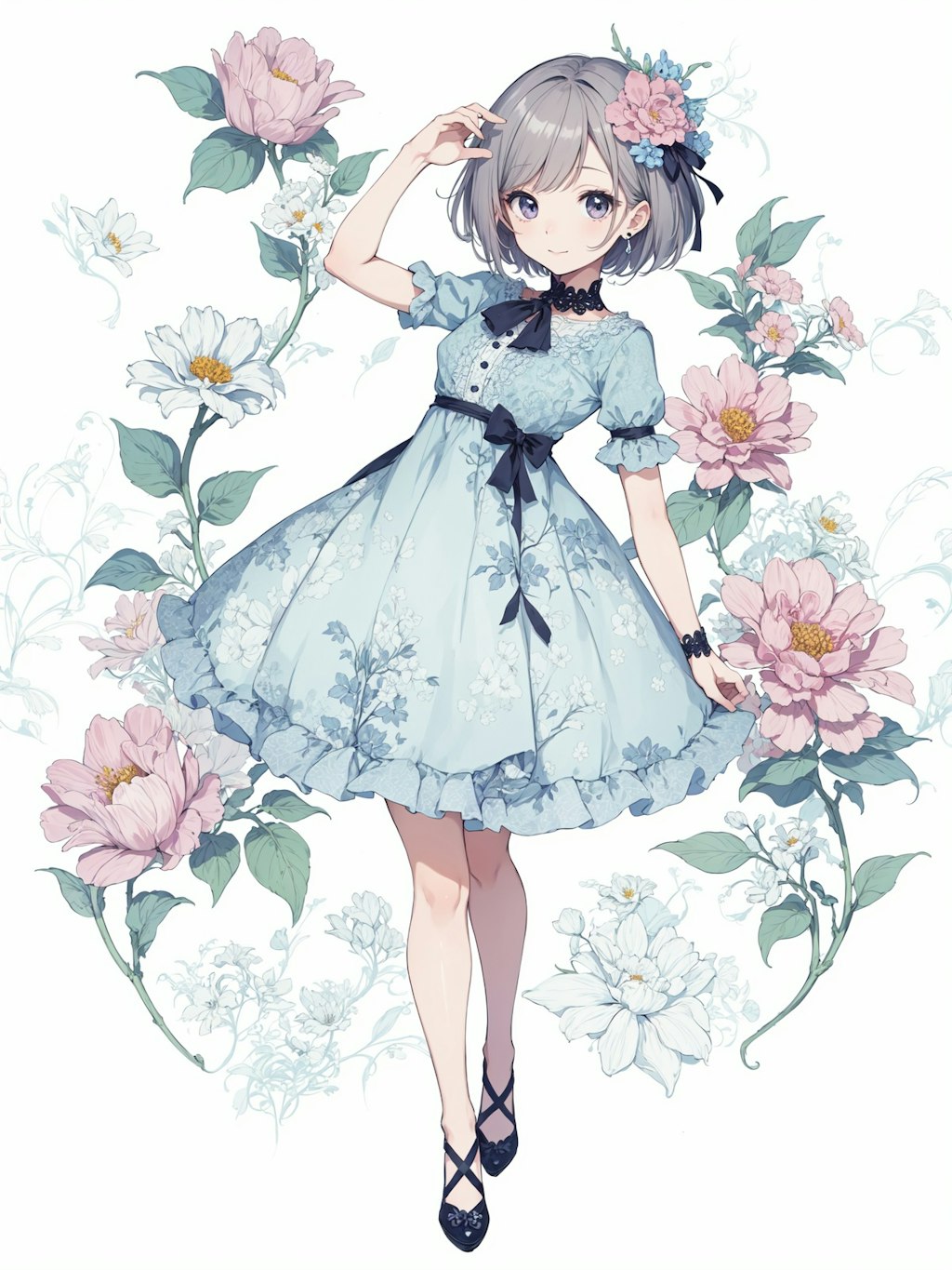 flower dress girl