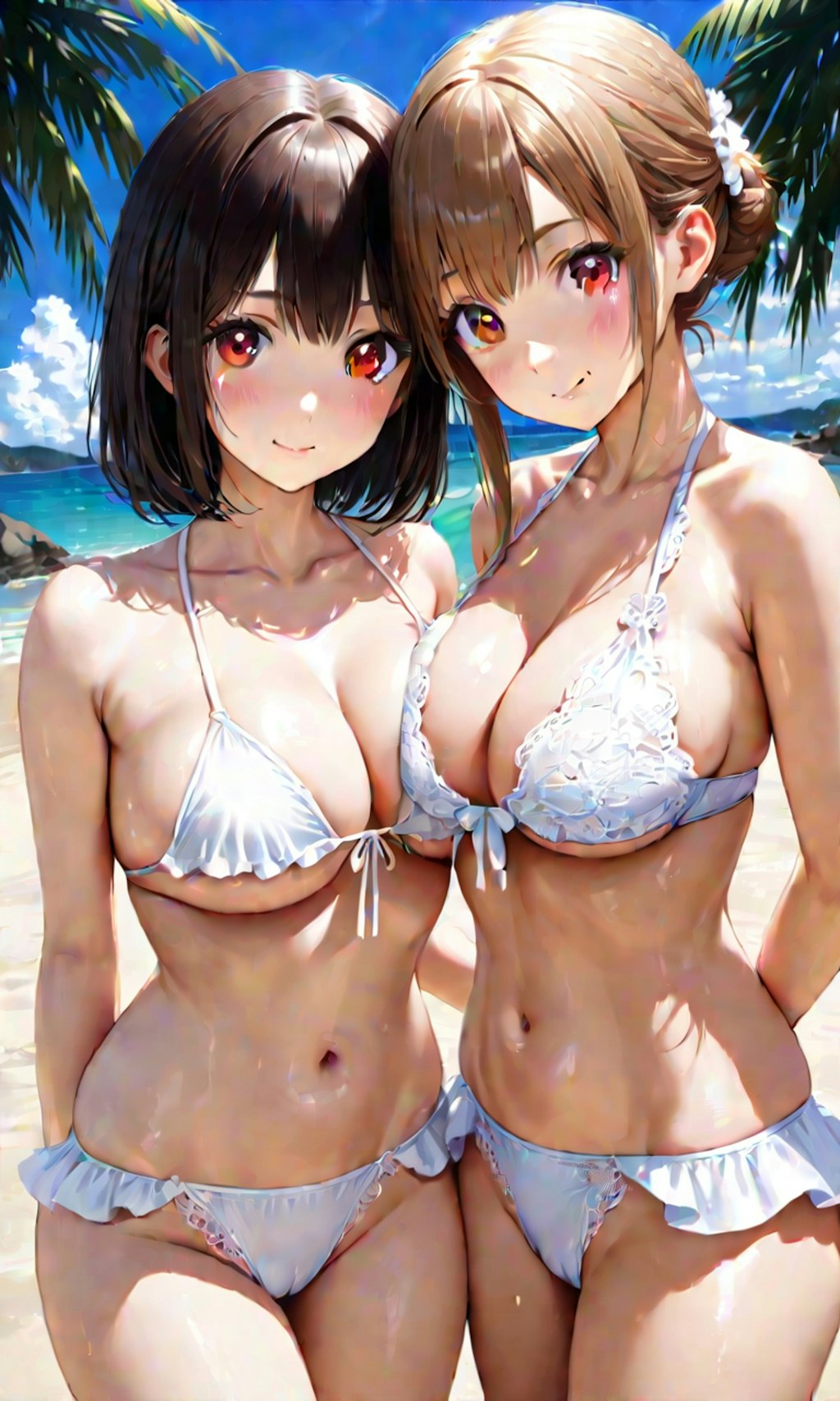 水着と女子高校生と