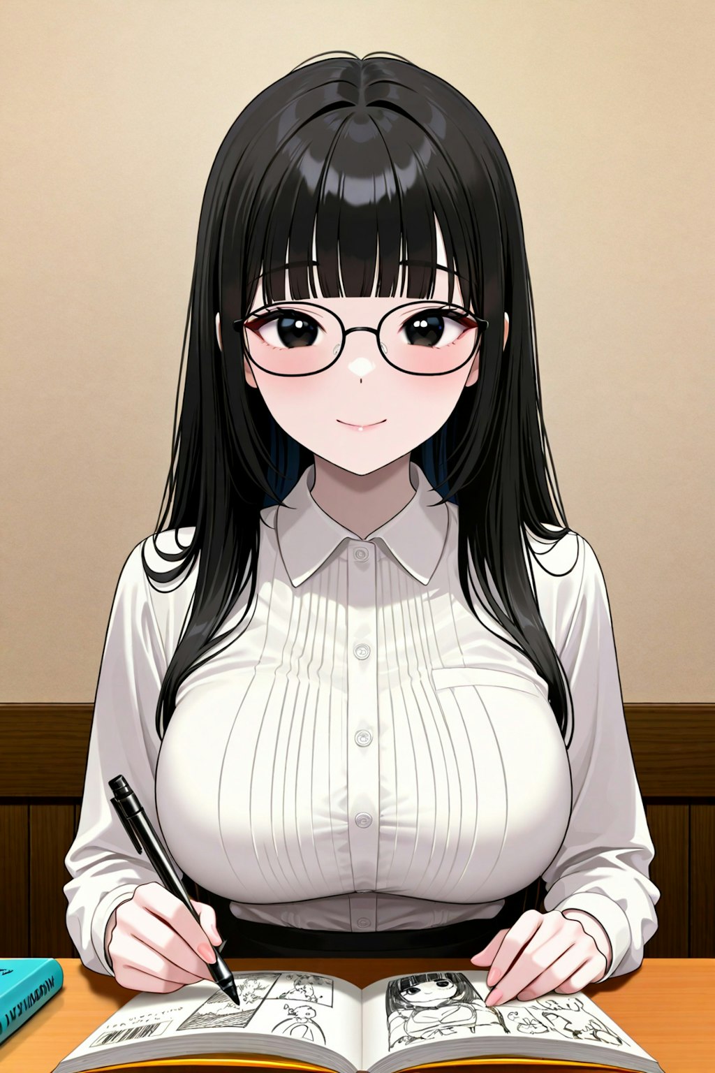 絵本を作るサキちゃん