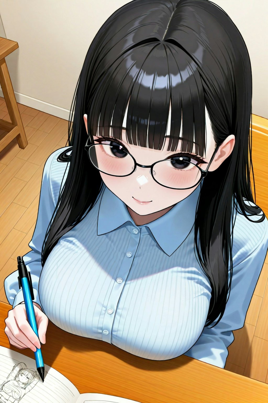 絵本を作るサキちゃん