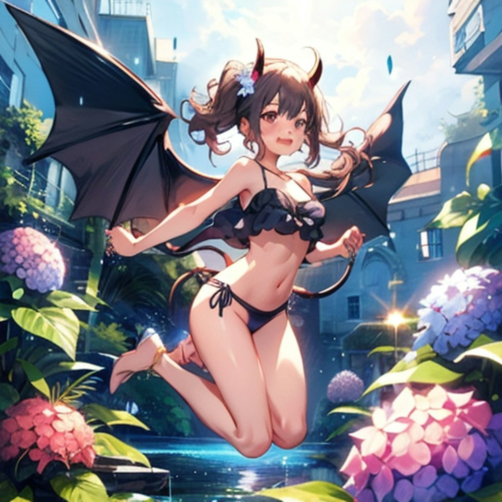 雨の日の悪魔っ子250611