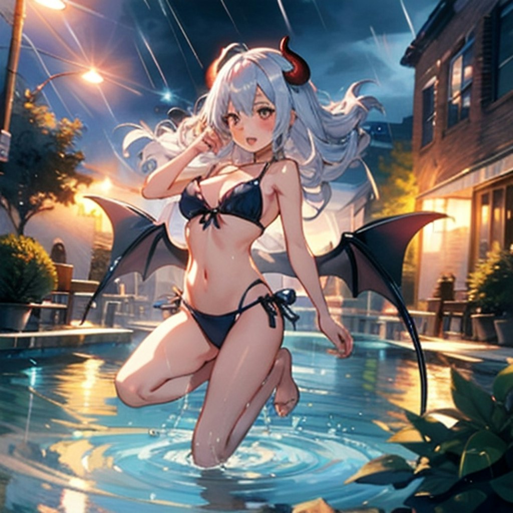 雨の日の悪魔っ子250611