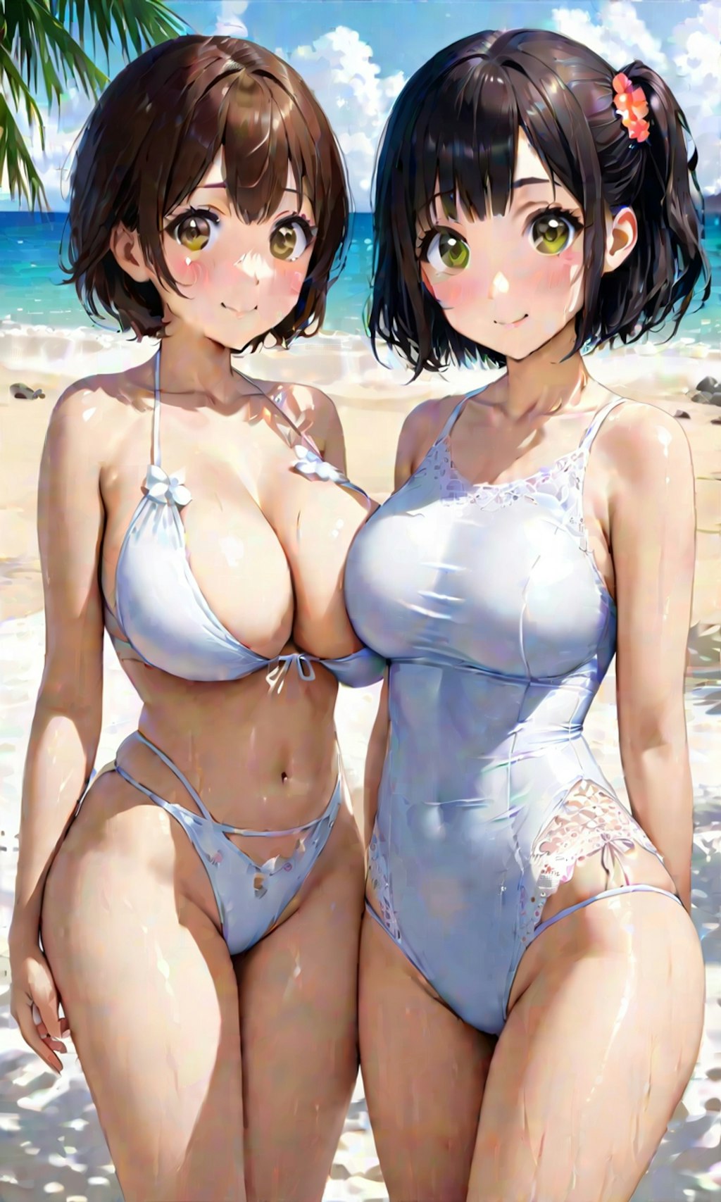 水着と女子高校生と