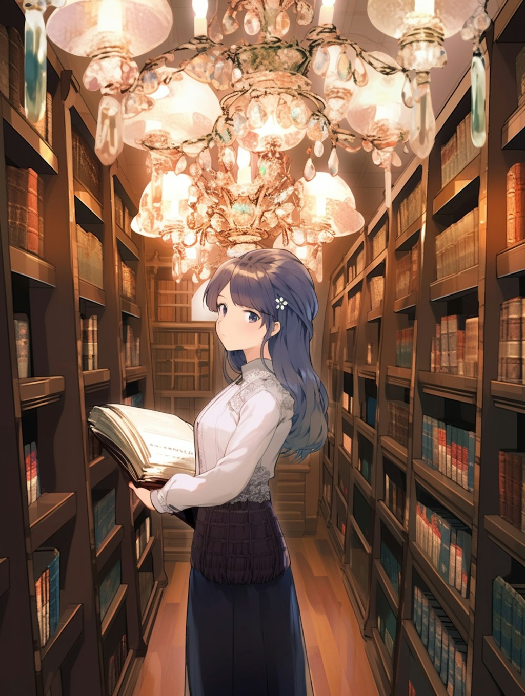 図書館シャンデリア