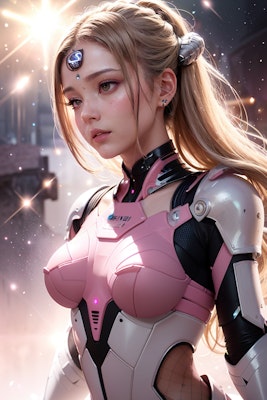 futuristic girl saint warrior Andromeda