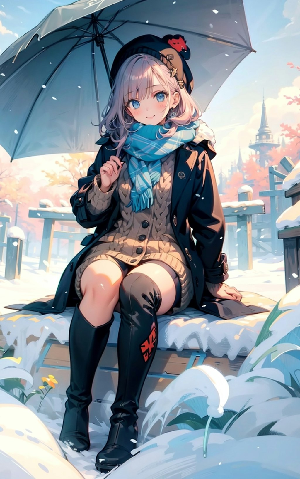 雪の日の女の子