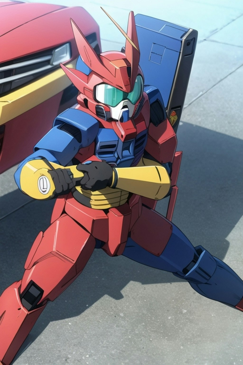 AIが組み合わせた ドラえもんとガンダムの合体