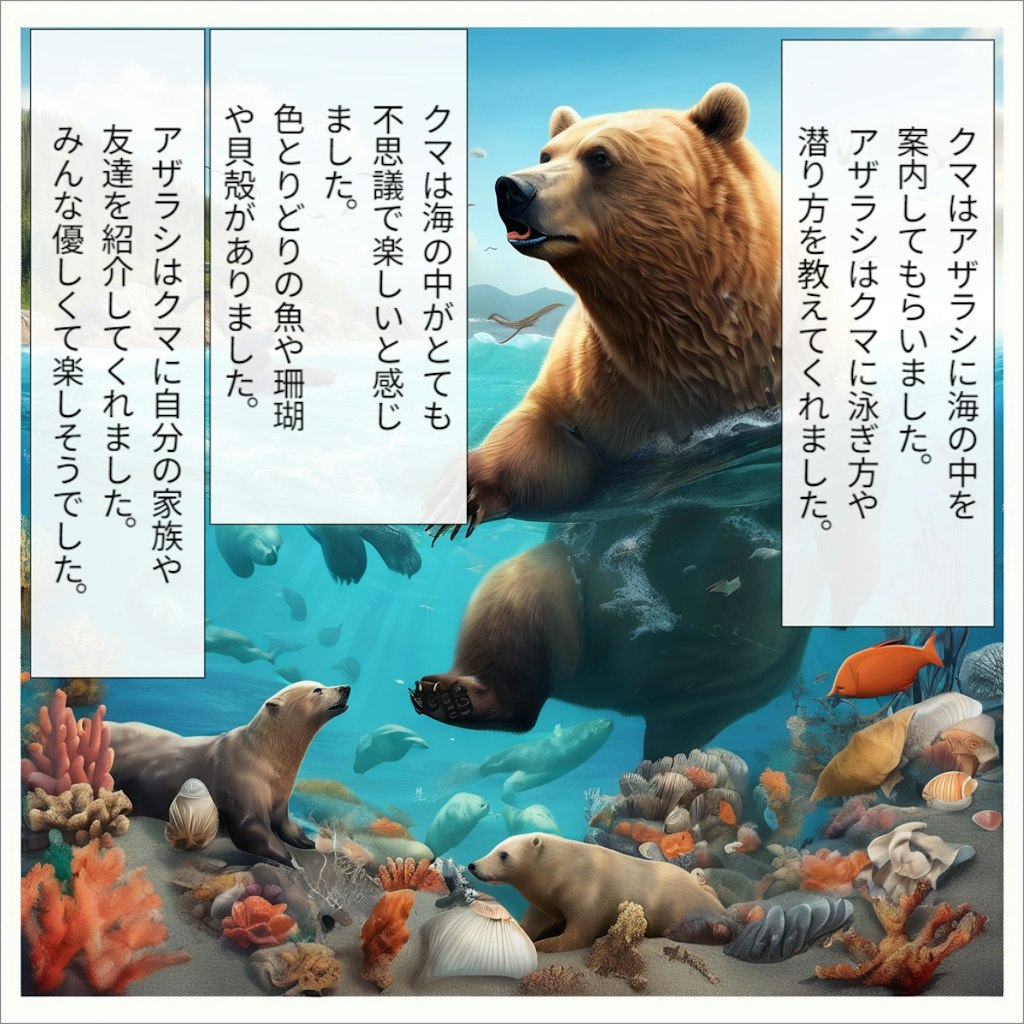 海辺のクマ