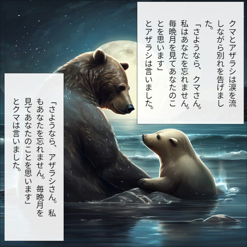 海辺のクマ