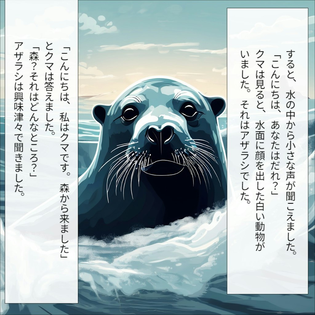 海辺のクマ