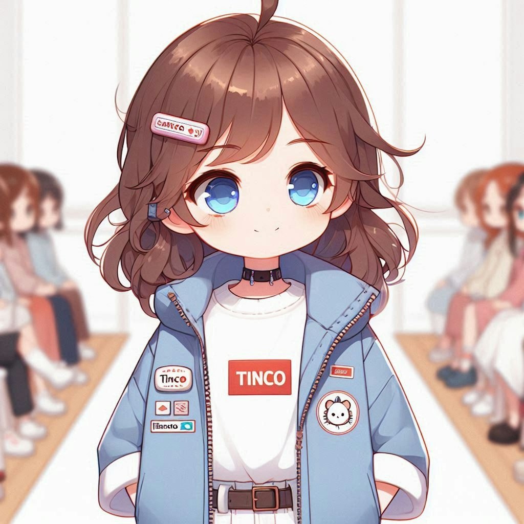 ファッションショーに出ている小さな女の子